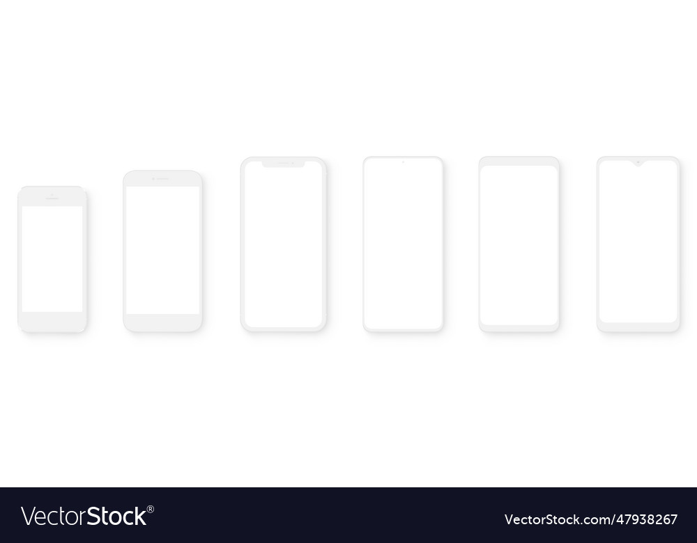 Clay models smartphone with transparent screens