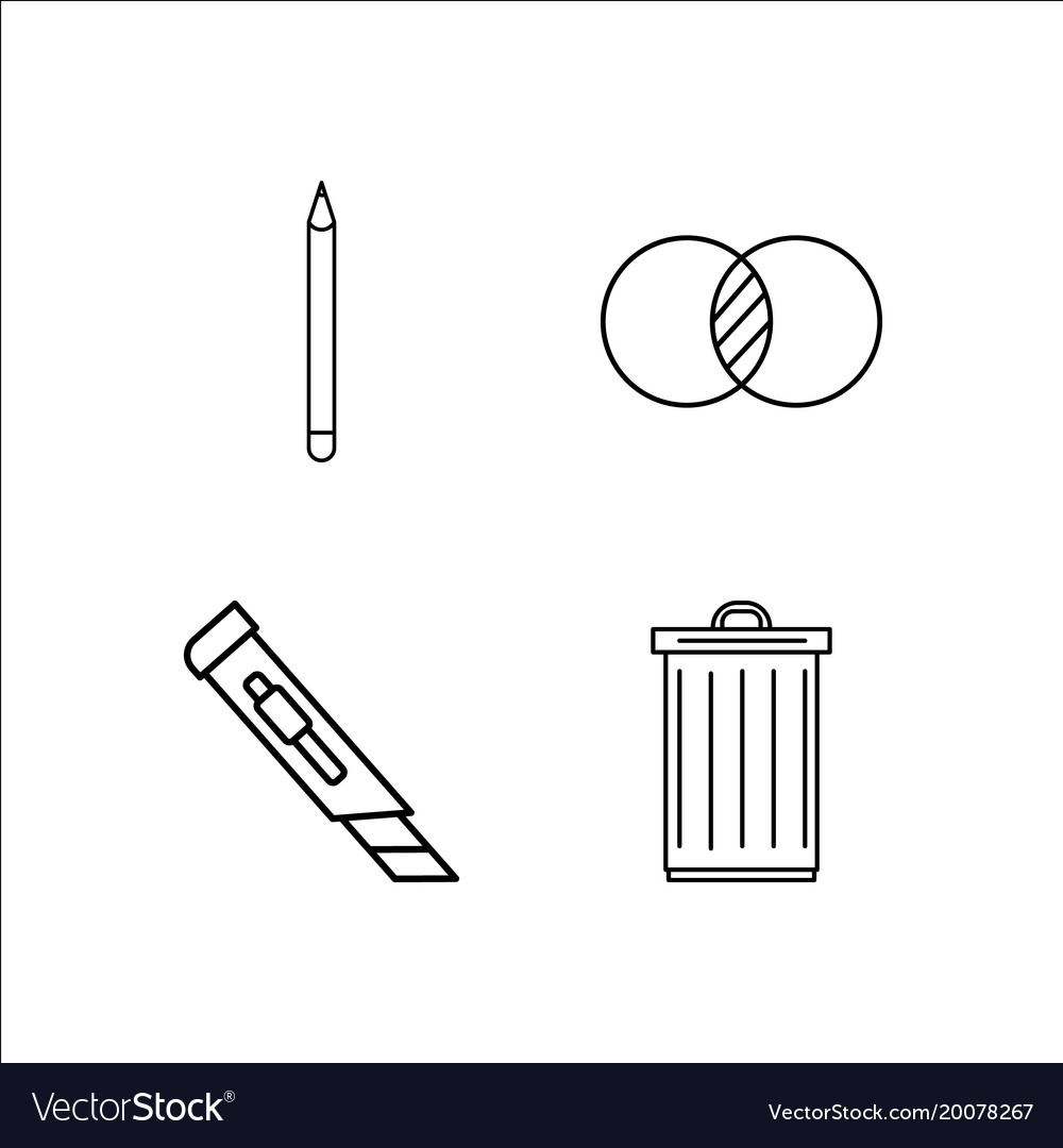 Design and studio simple linear icon setsimple
