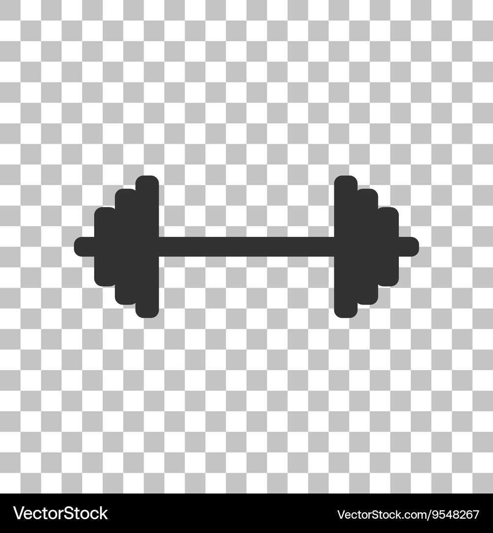 Dumbbell weights sign Dark gray icon on Royalty Free Vector