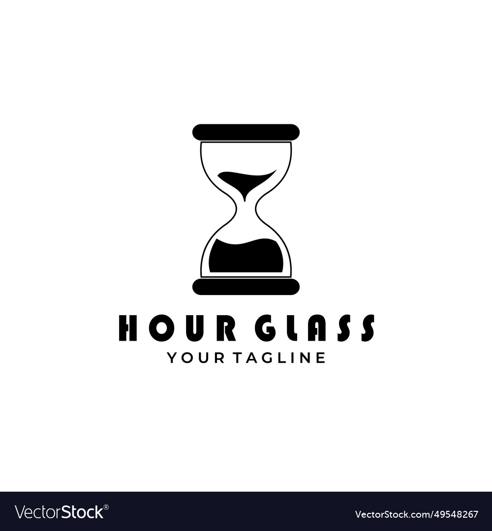 Hourglass logo design simple creative symbol icon Vector Image Hourglass logo design simple creative symbol icon