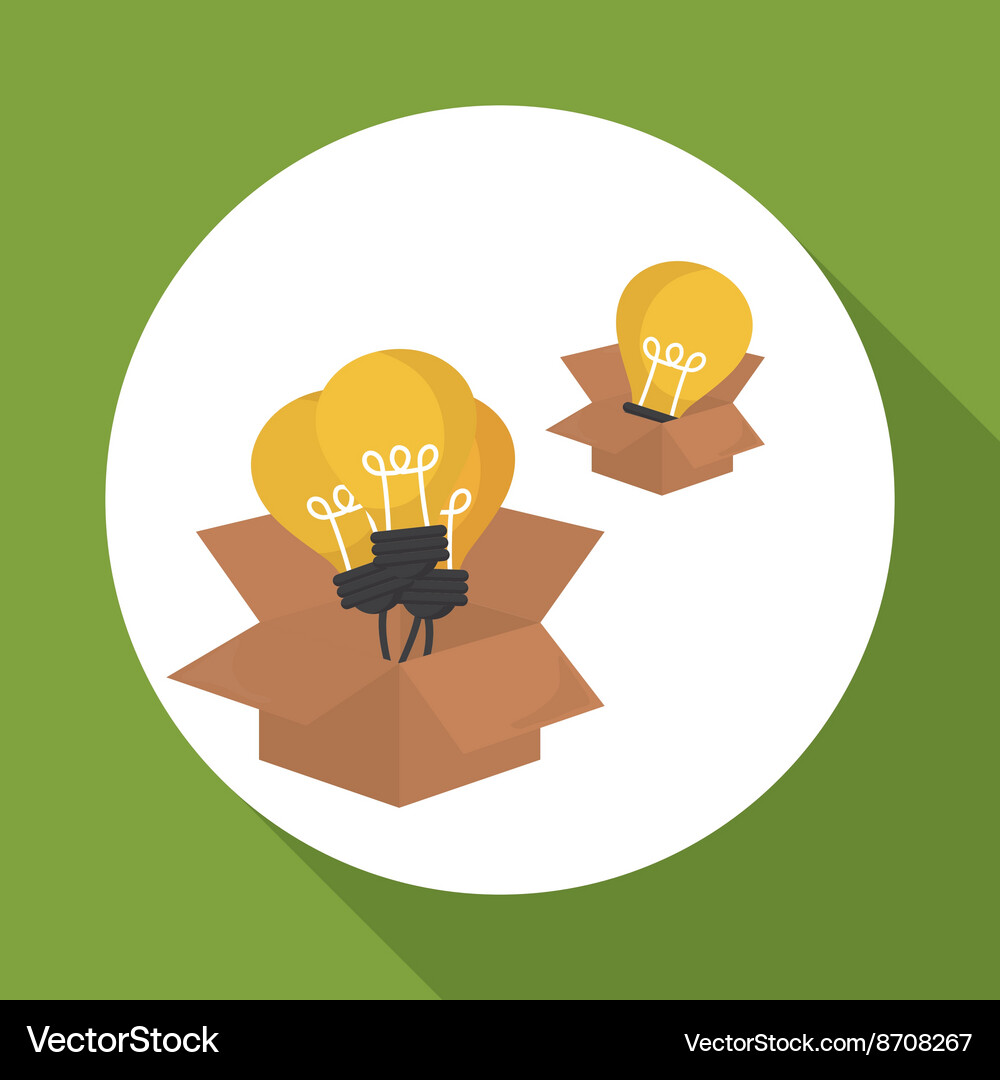 Idea design bulb icon solution concept Royalty Free Vector