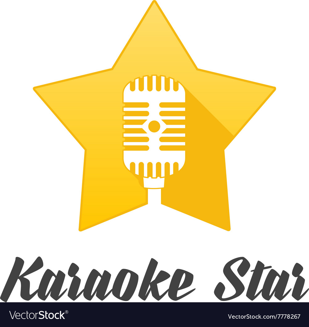 Logo star karaoke Royalty Free Vector Image - VectorStock