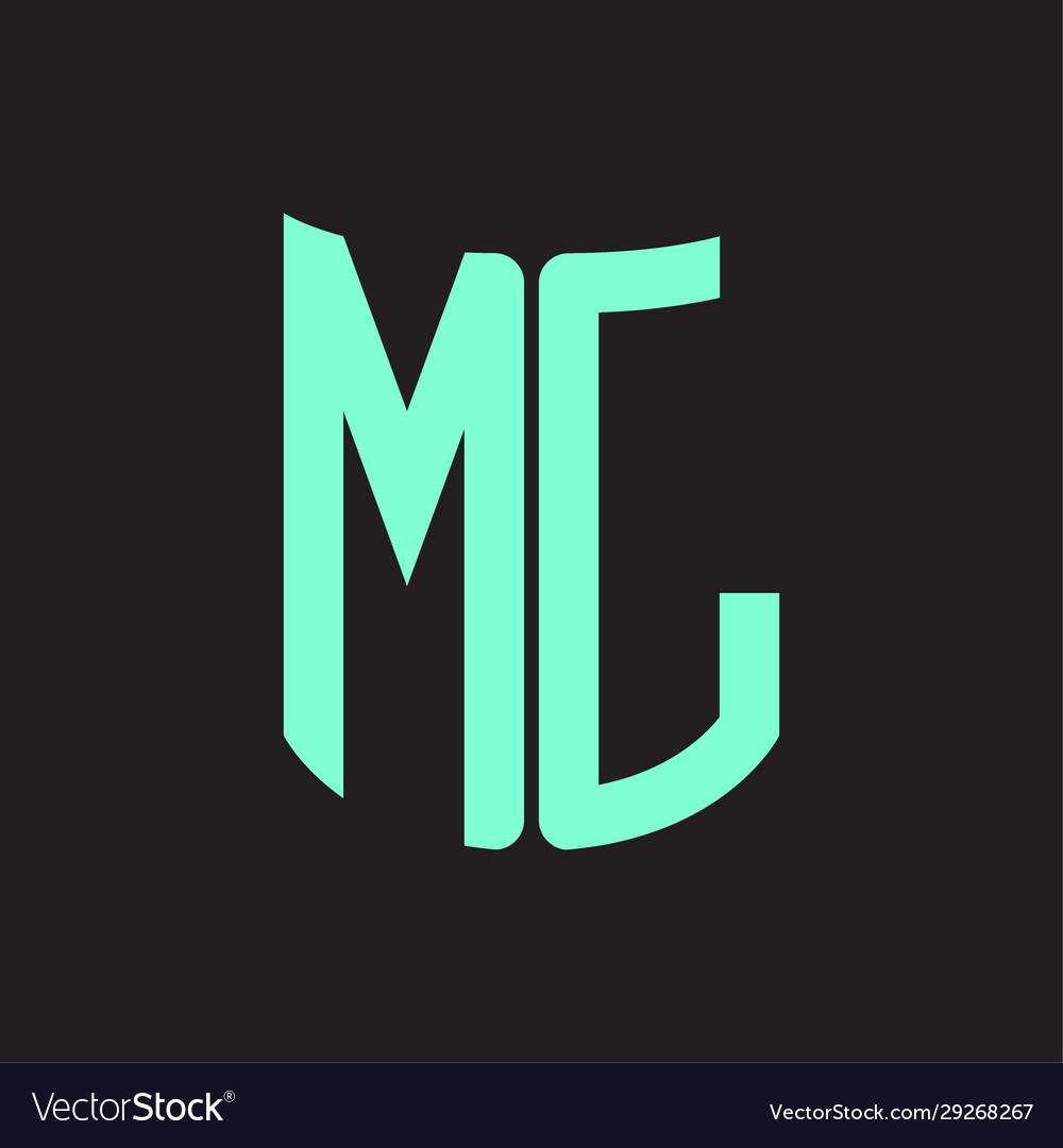 Ml logo monogram with ribbon style design template