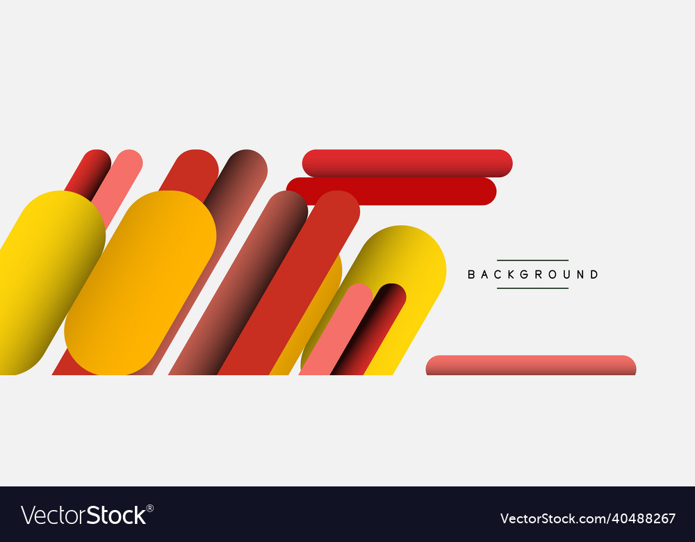 Overlapping round shapes and lines background vector image Overlapping round shapes and lines background