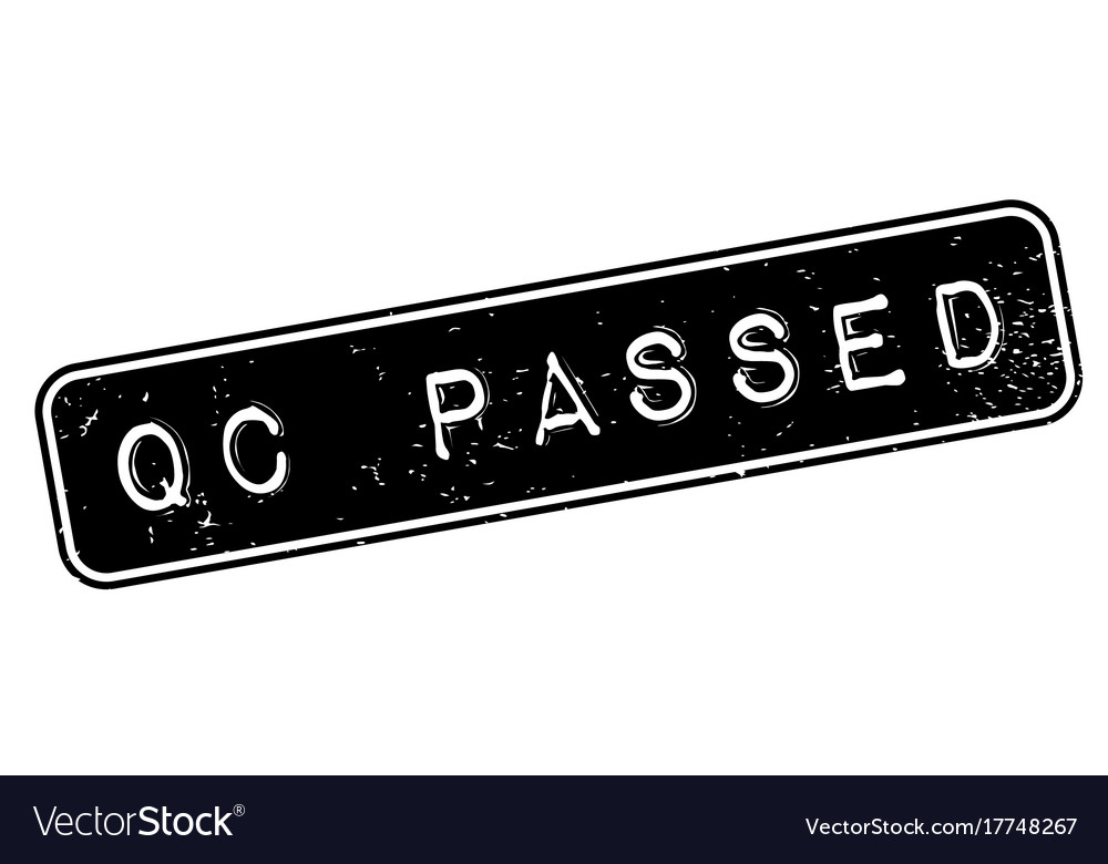 Qc Passed Rubber Stamp Royalty Free Vector Image