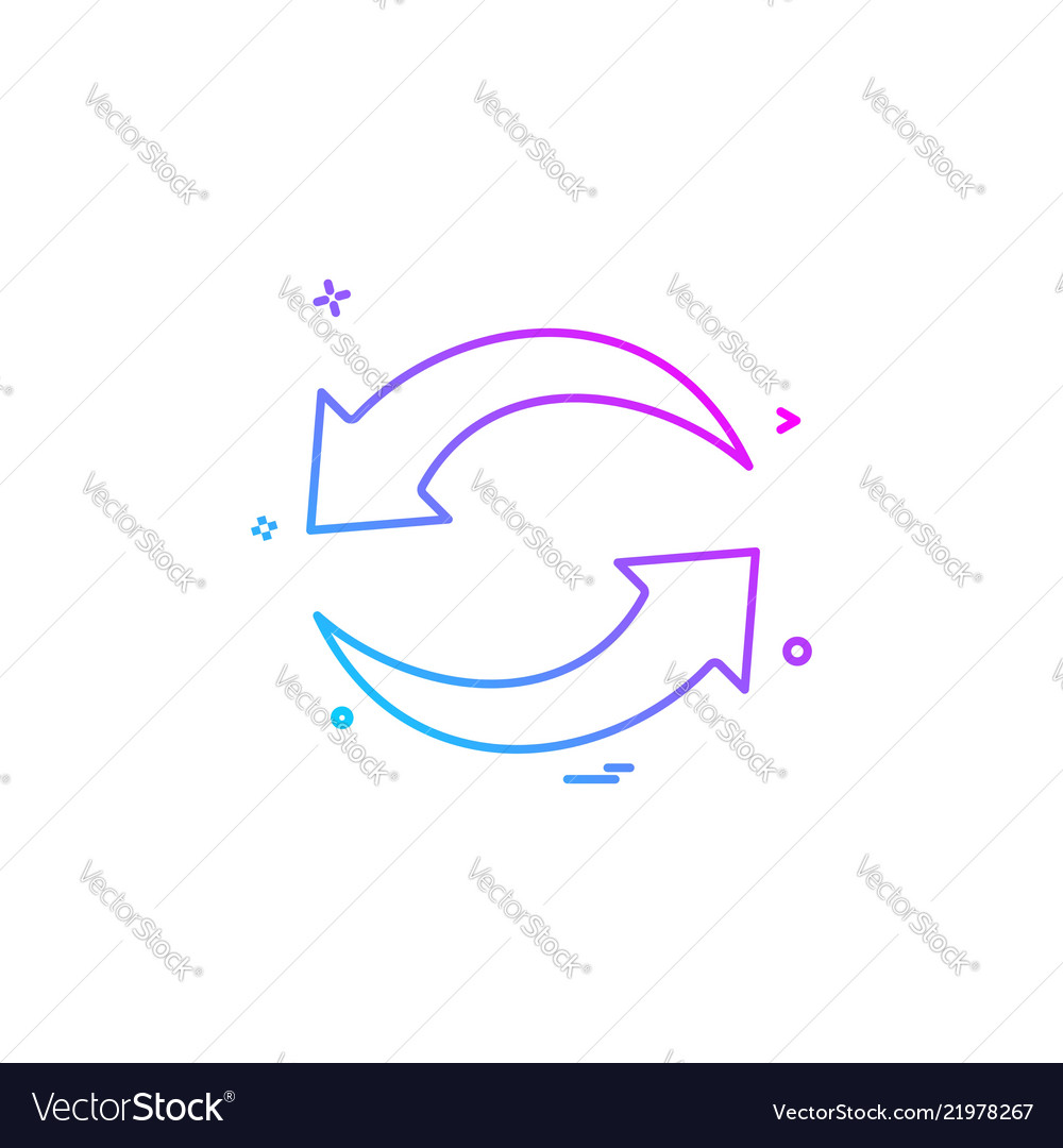 Refresh reload arrow basic icon vector image Refresh reload arrow basic icon