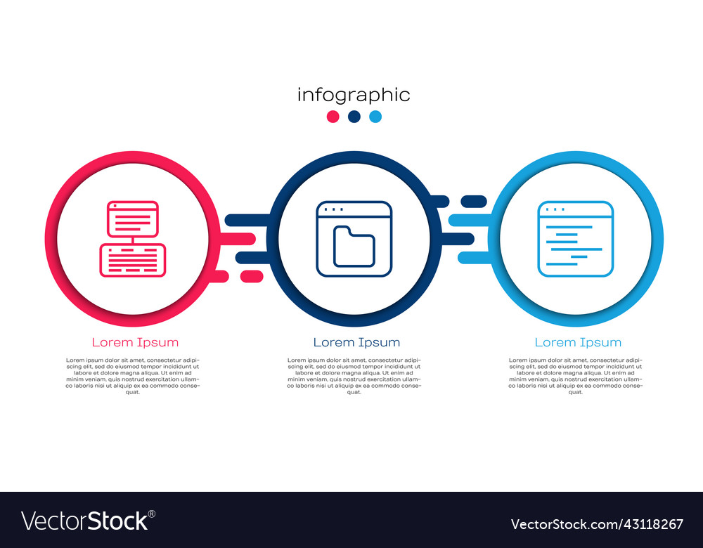 Setzen Sie Zeilenserverdaten Webhosting Browser-Dateien vector image Setzen Sie Zeilenserverdaten Webhosting Browser-Dateien
