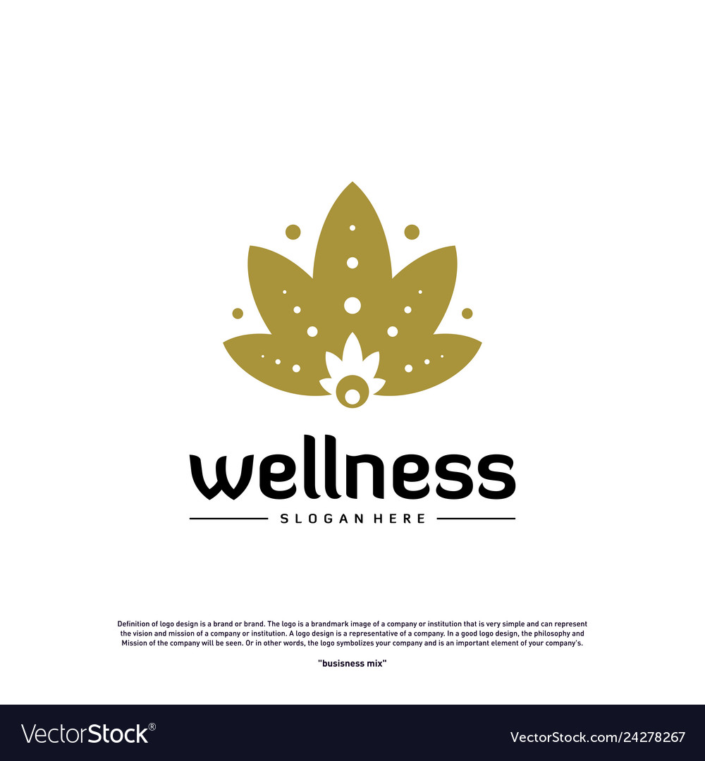 Wellness Logo Design Konzept Naturblatt