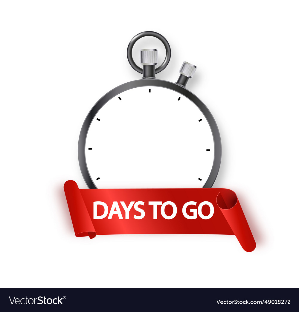 1 days to go icon set countdown of remaining