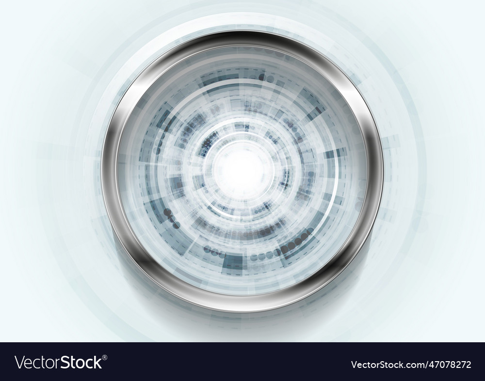 Blue hud gears hi-tech and science background Vector Image