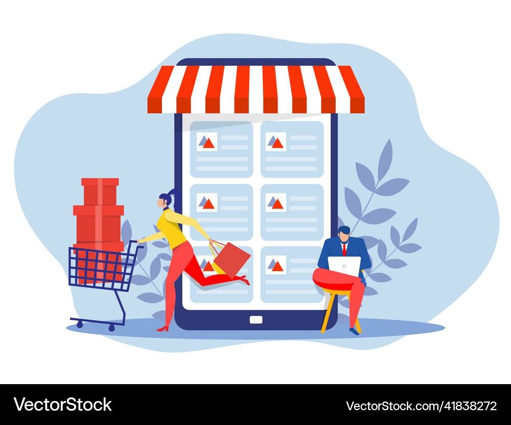 Business mobile based marketplace consultative Vector Image