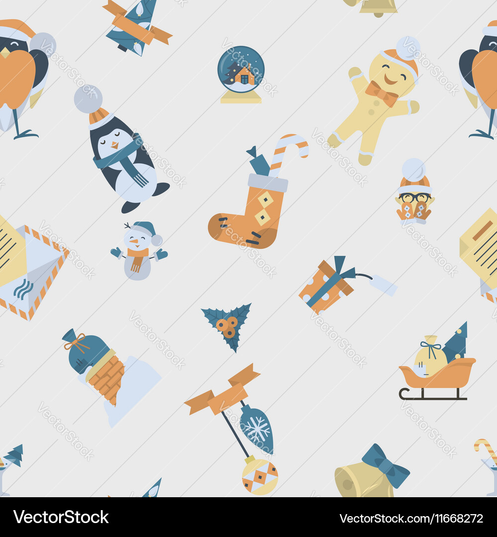 Christmas seamless pattern background Royalty Free Vector
