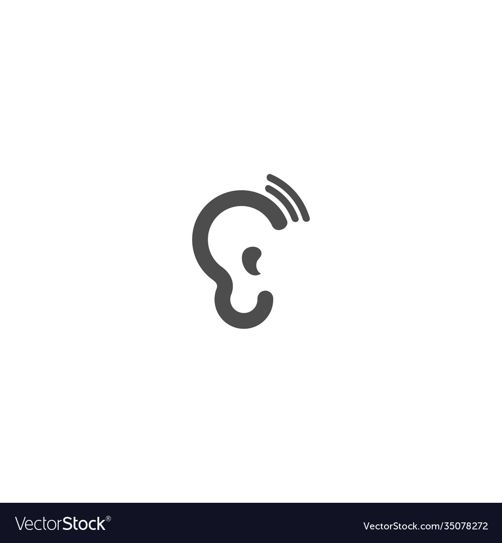 Ear logo hearing and symbol clinic