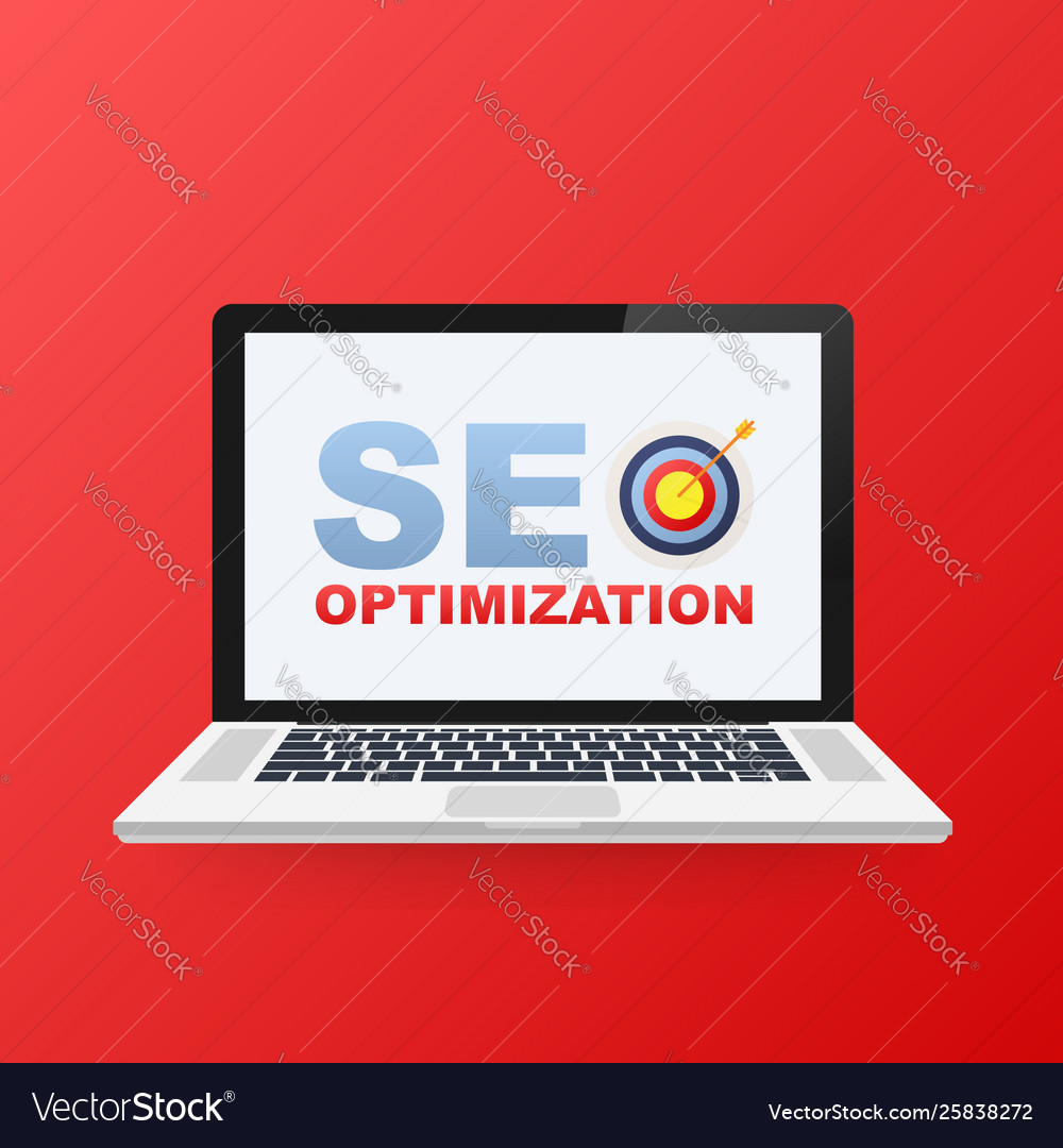 Flat web analytics design seo optimization icon vector image Flat web analytics design seo optimization icon