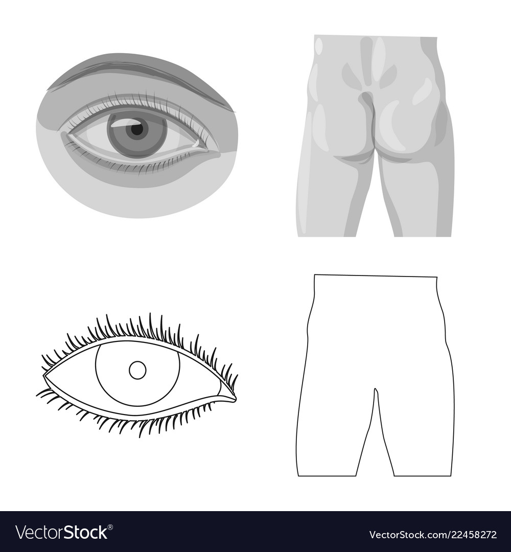 Isolated object of human and part symbol set