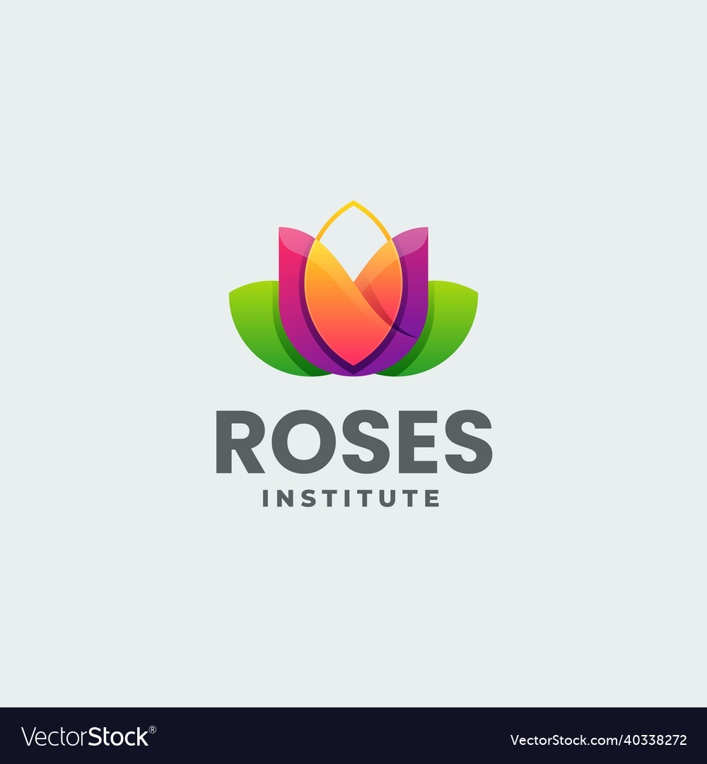 Logo Rosen Gradienten bunten Stil