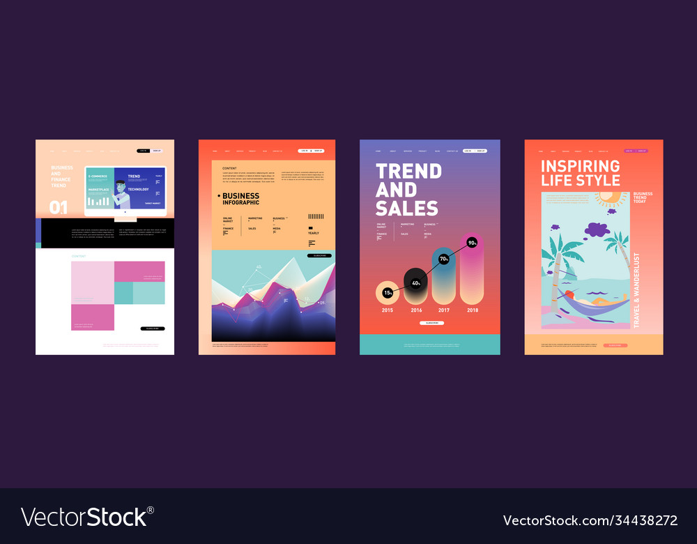 Presentation and website interface layout design