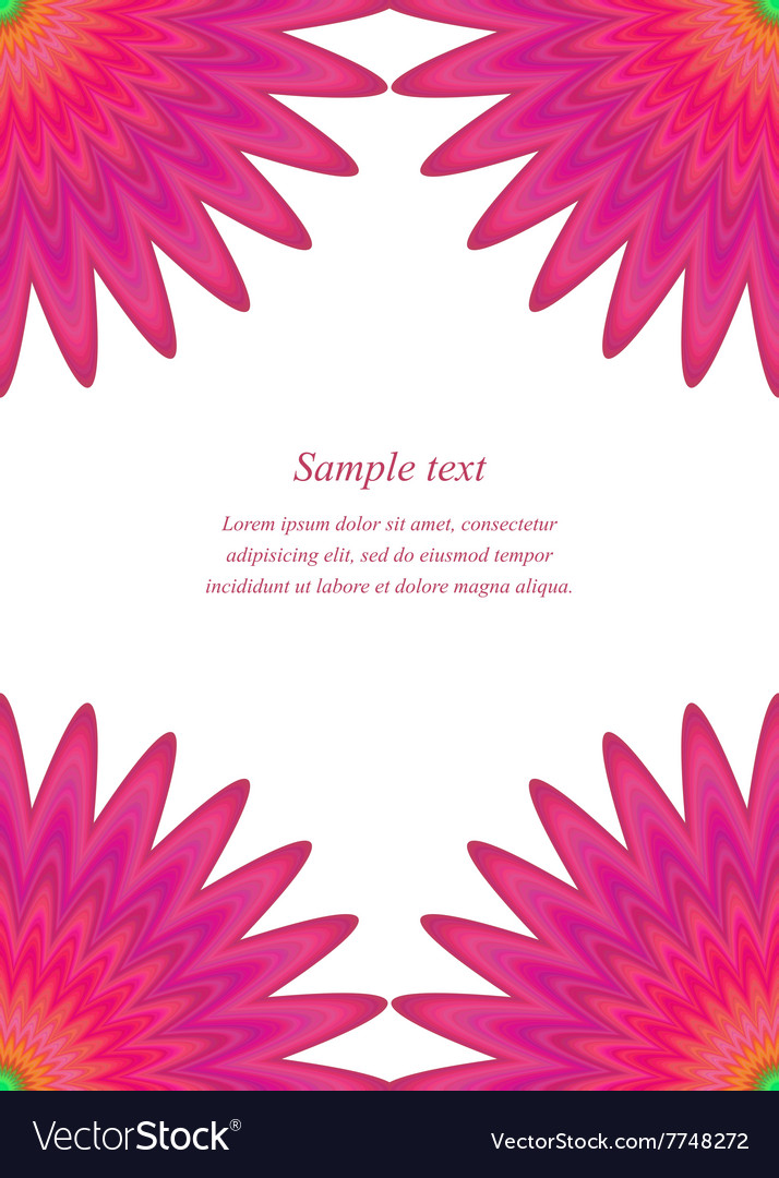 Red floral page corner design template Royalty Free Vector