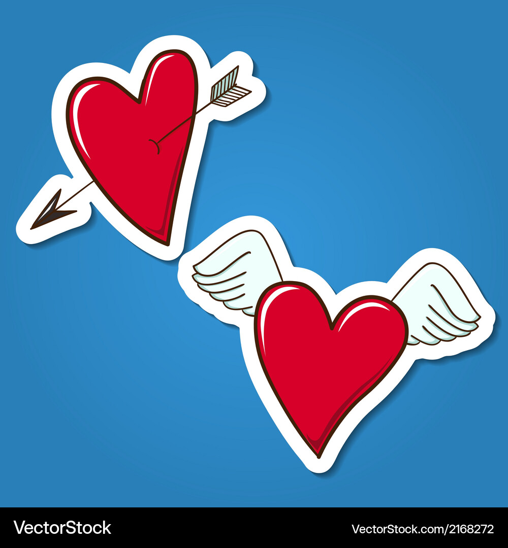 Red hearts Royalty Free Vector Image - VectorStock