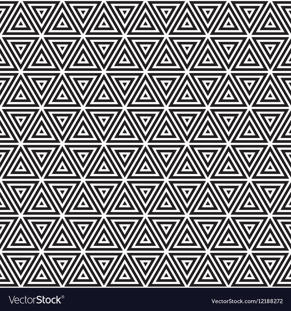 Seamless black and white triangles line Royalty Free Vector