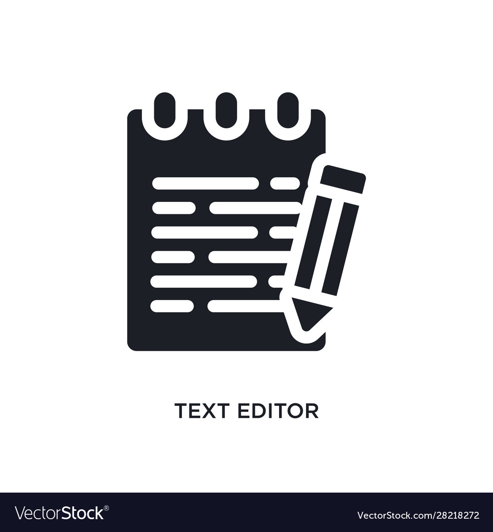 Text editor isolated icon simple element from