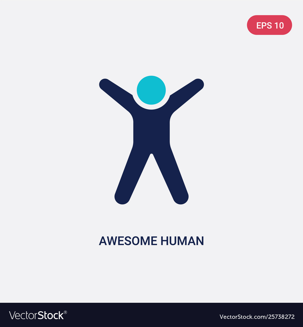 Two color awesome human icon from feelings vector image Two color awesome human icon from feelings