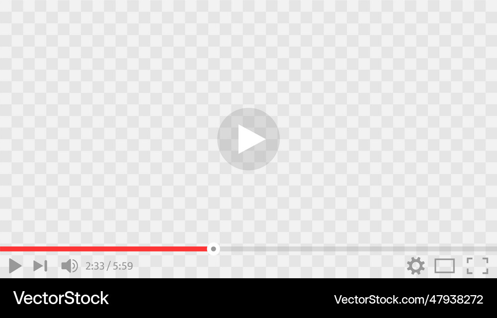 Video player interface play button play Royalty Free Vector