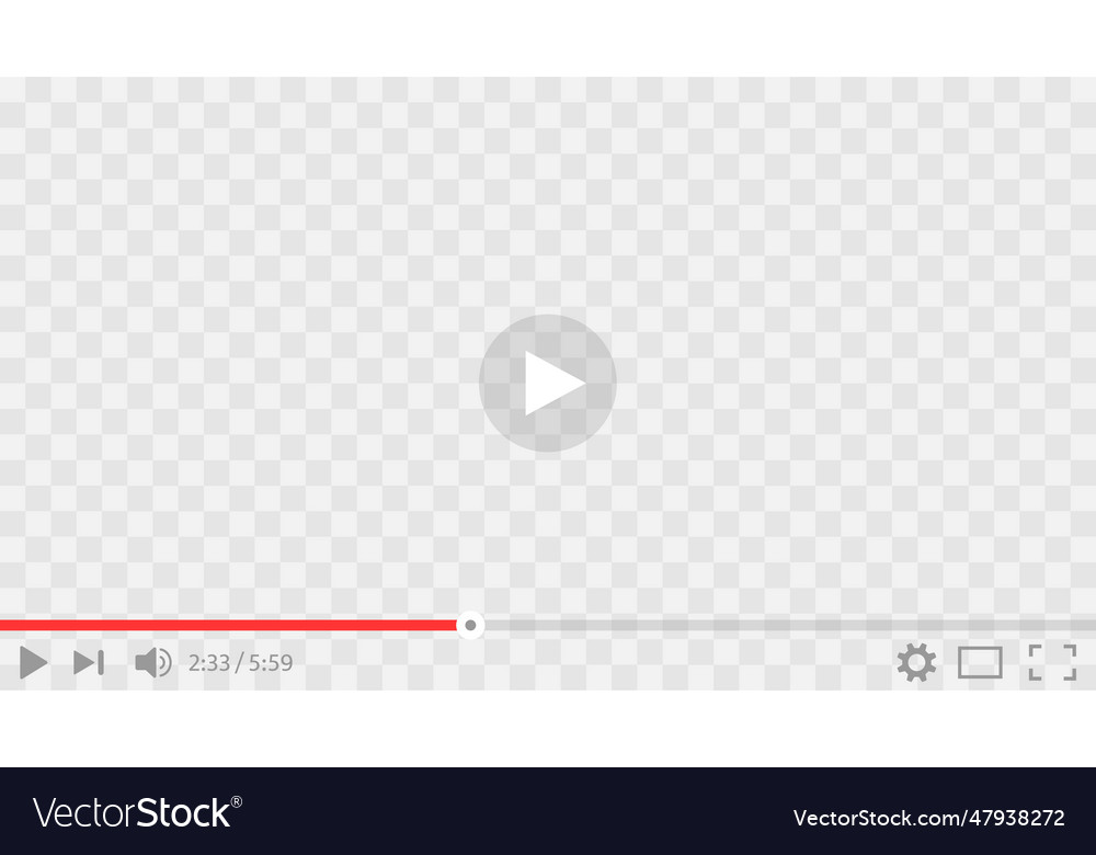 Video player interface play button