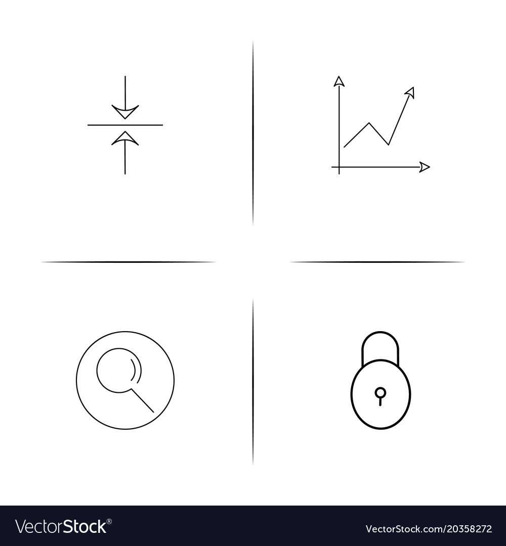 Web and text simple linear icon setsimple outline