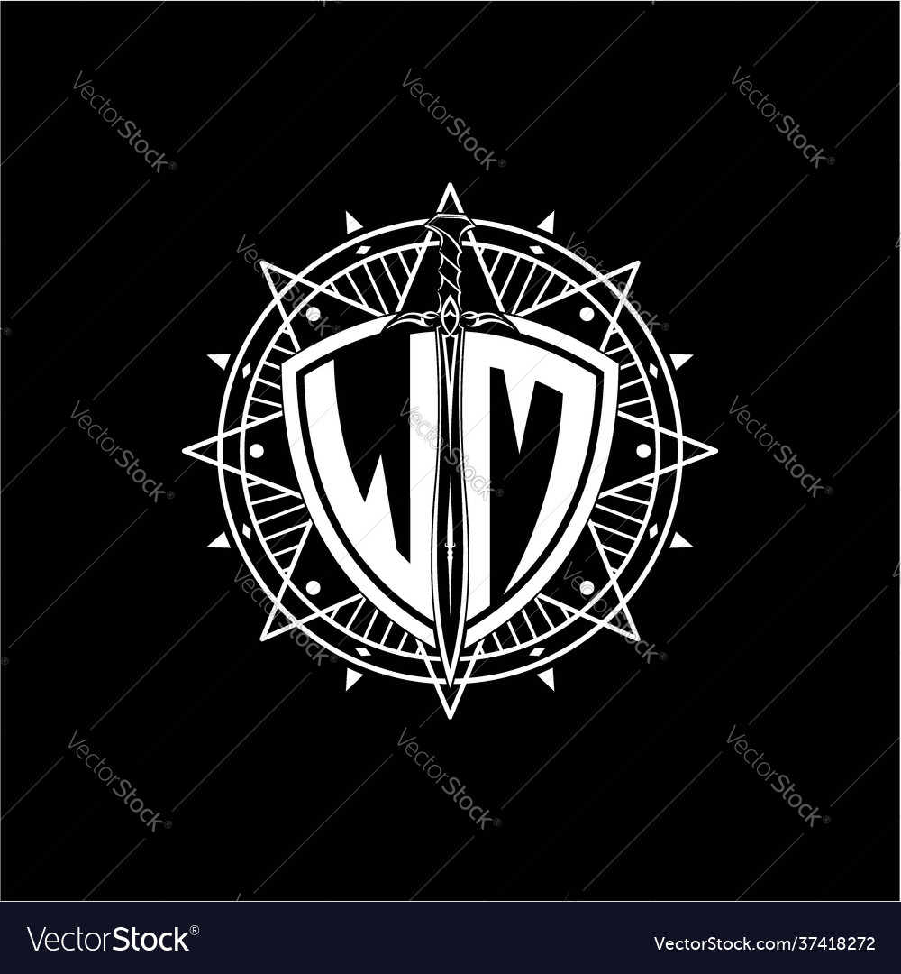 WM Monogram Shield Initial