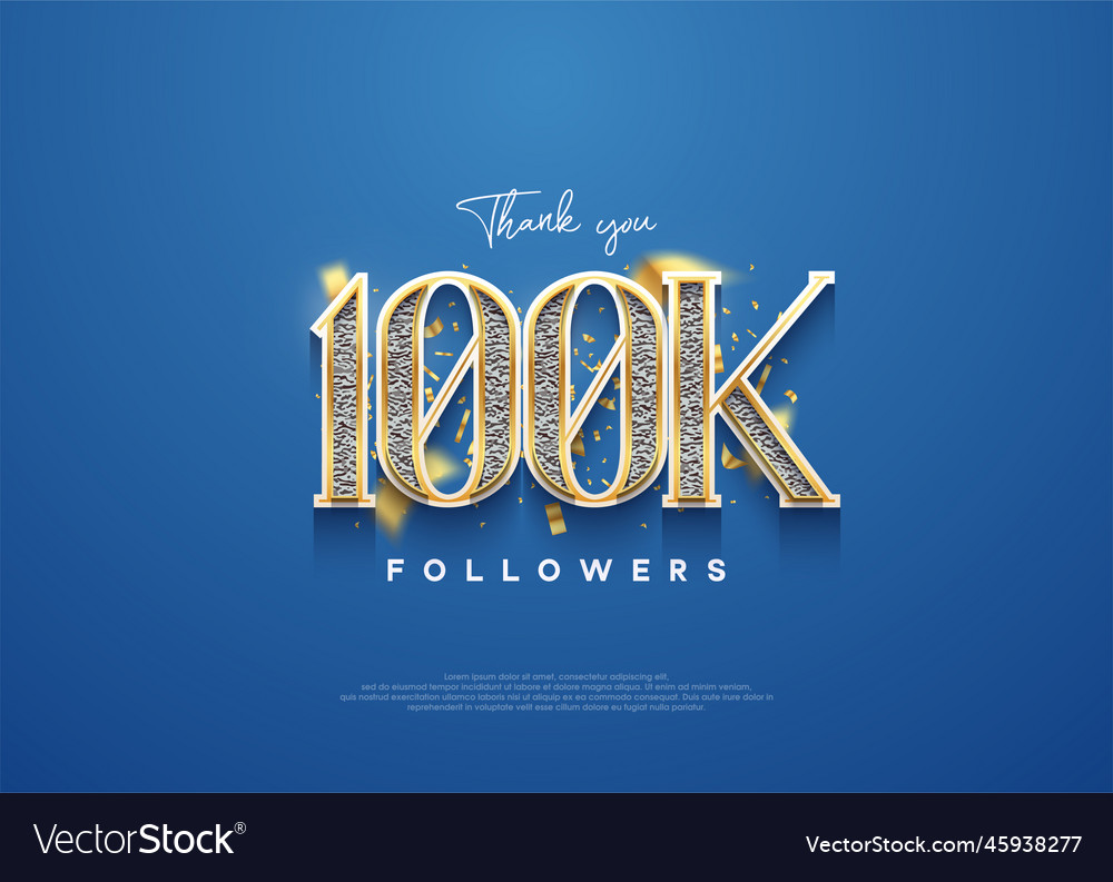 100k thank you followers elegant design