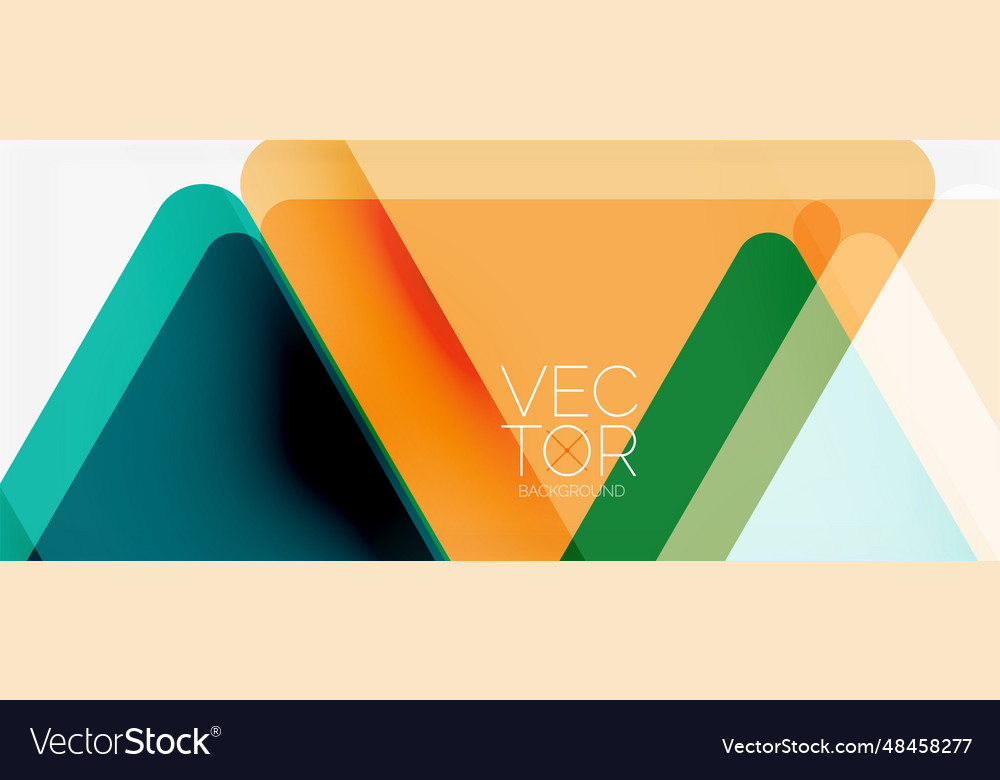 Abstract background color transparent triangles