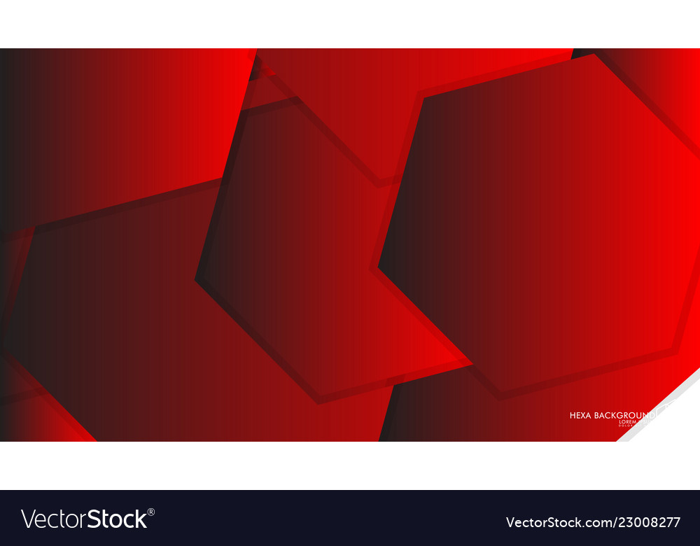 Abstract background hexagon red light and shadow vector image Abstract background hexagon red light and shadow