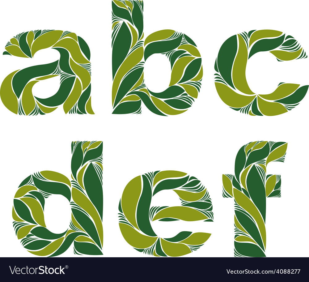 Beautiful typescript with natural spring pattern Vector Image