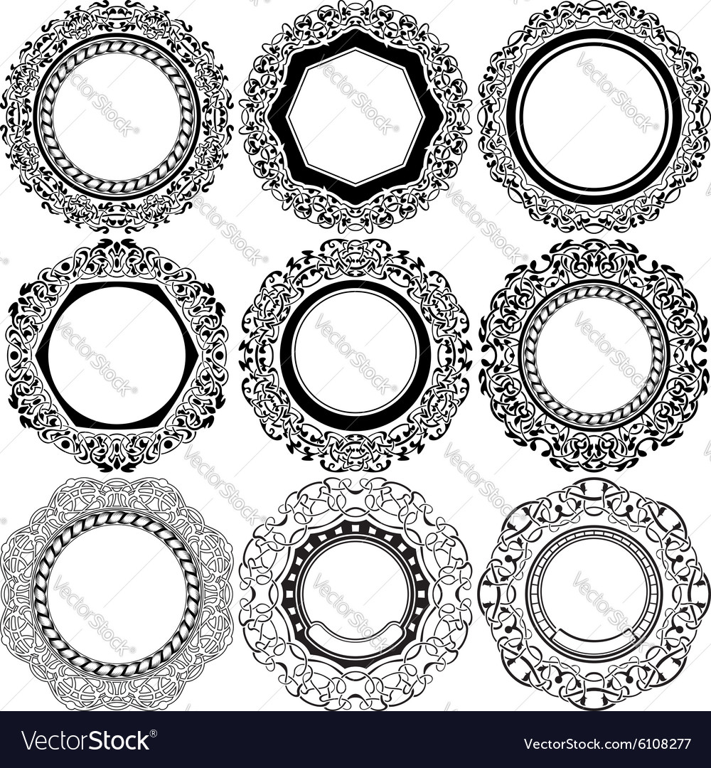 Black frame set Royalty Free Vector Image - VectorStock