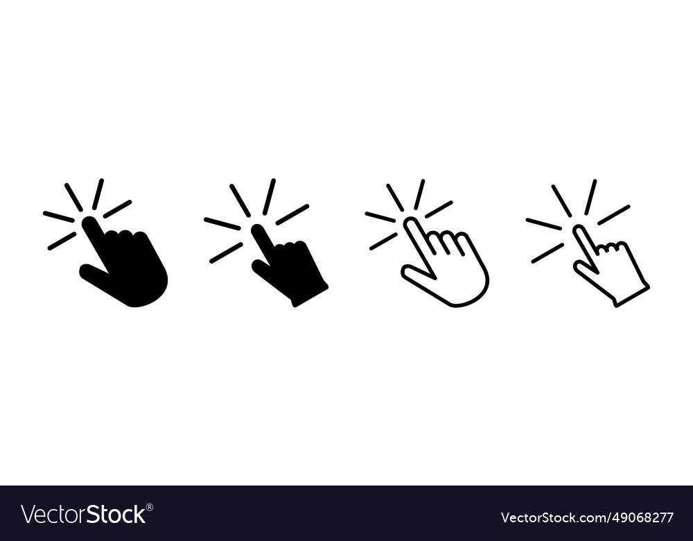Click icon cursor pointer sign vector image Click icon cursor pointer sign