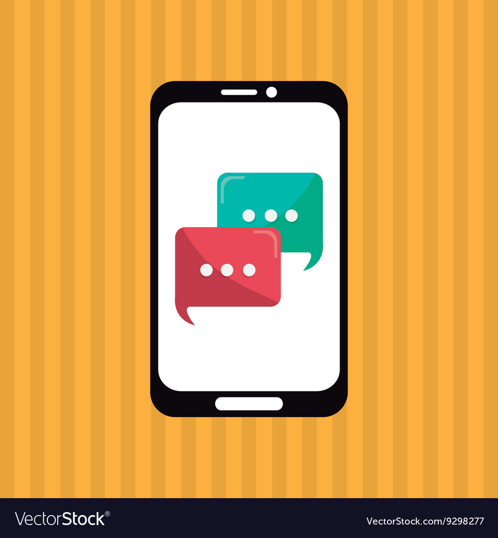Communication design media icon flat