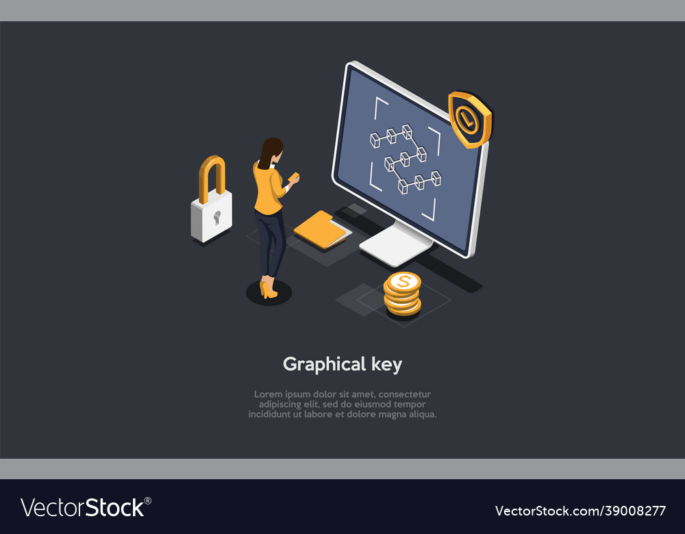 Graphical key system unlock concept