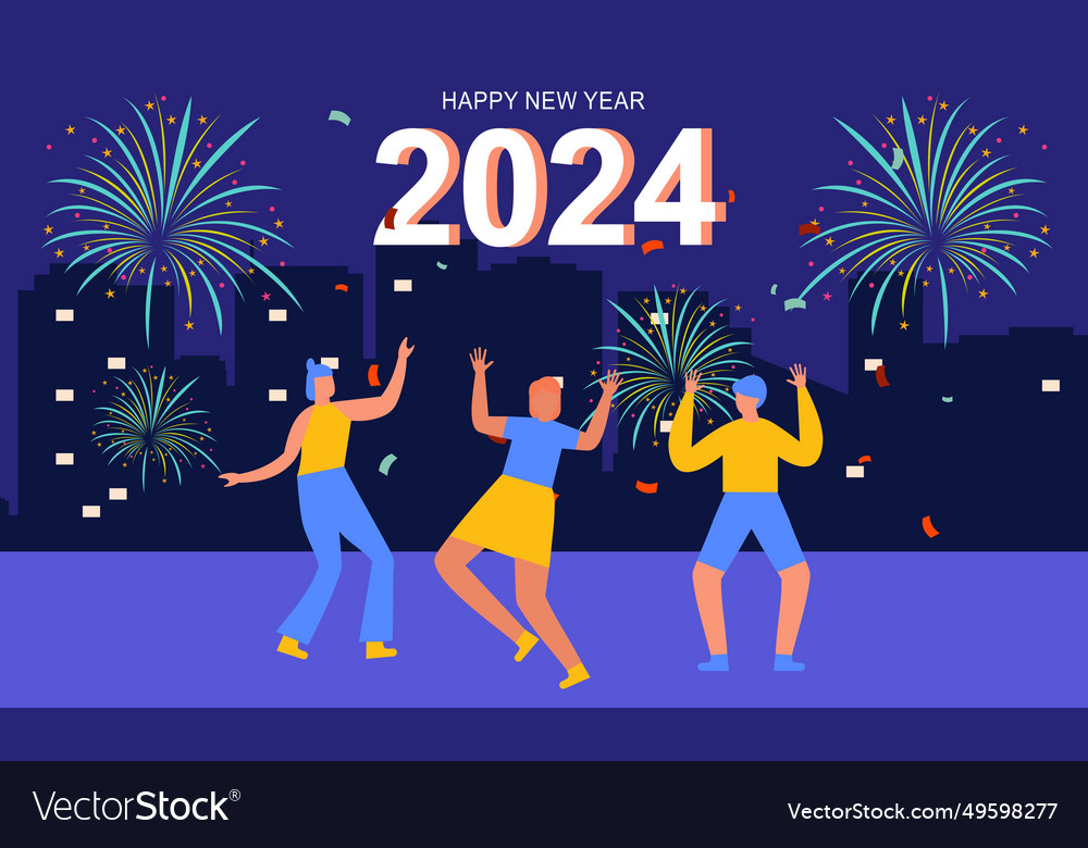 Happy new year 2024 celebration