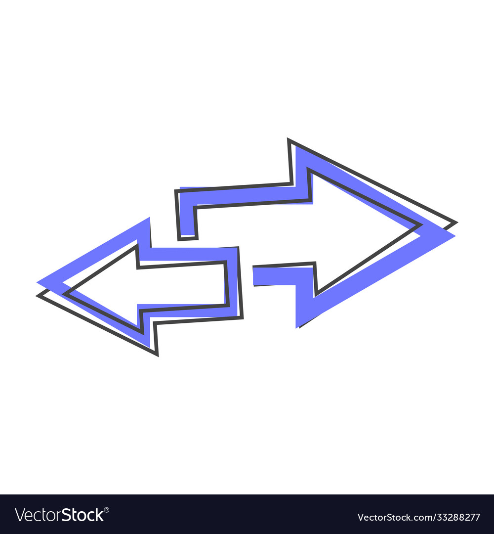 Image two arrows right arrow and left