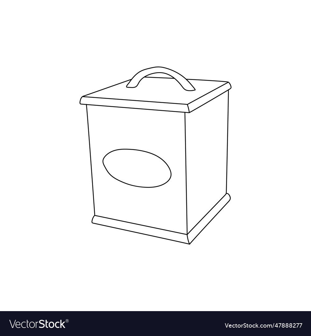 Line art sugar bowl design template symbol