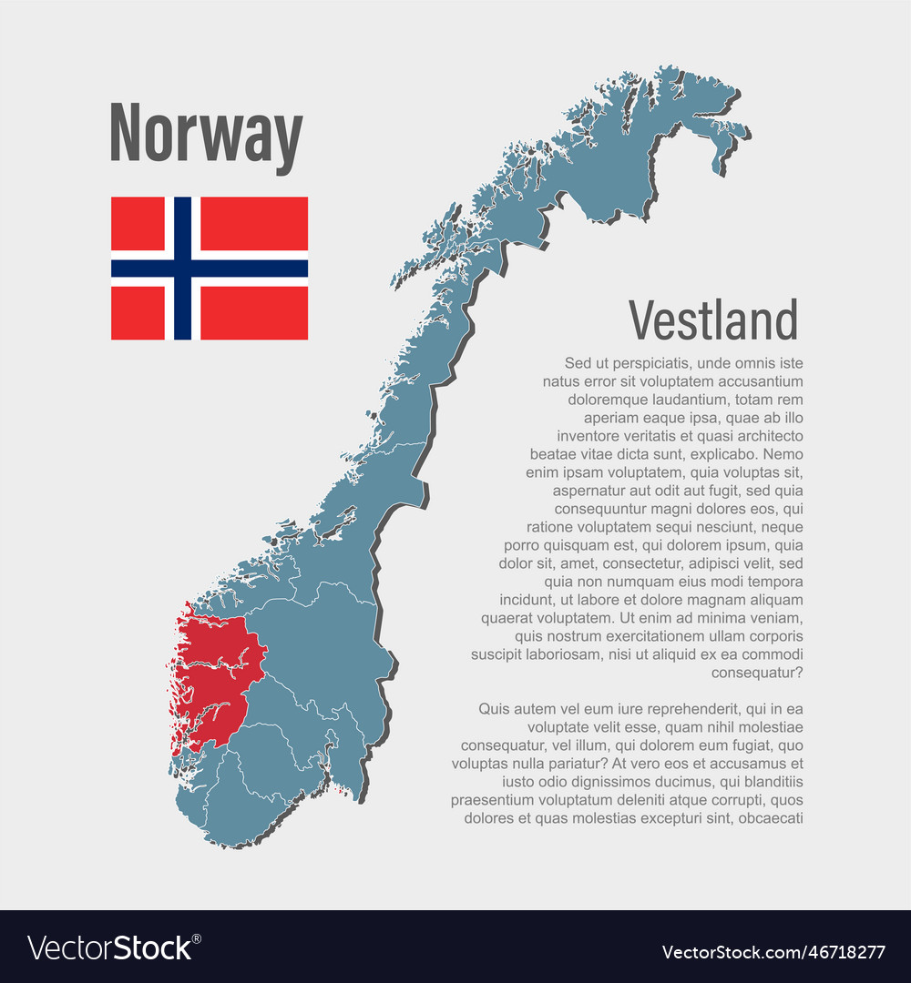 Map norway region vestland