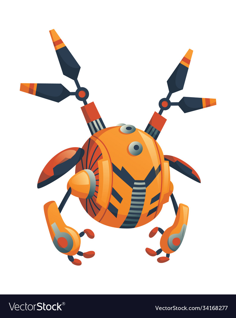 Modern robot concept robotics and artificial vector image Modern robot concept robotics and artificial