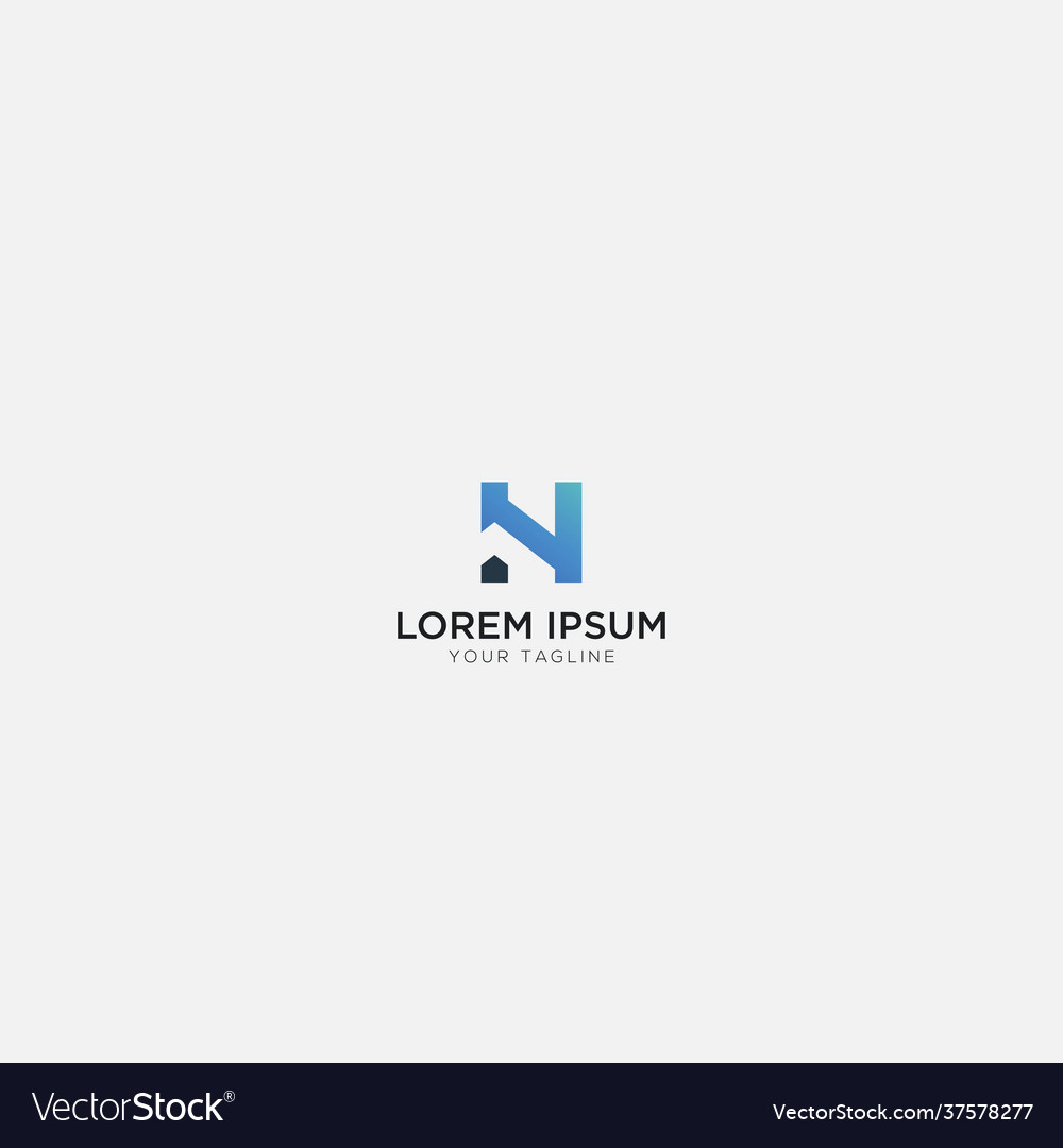 Normal home logo simple letter n