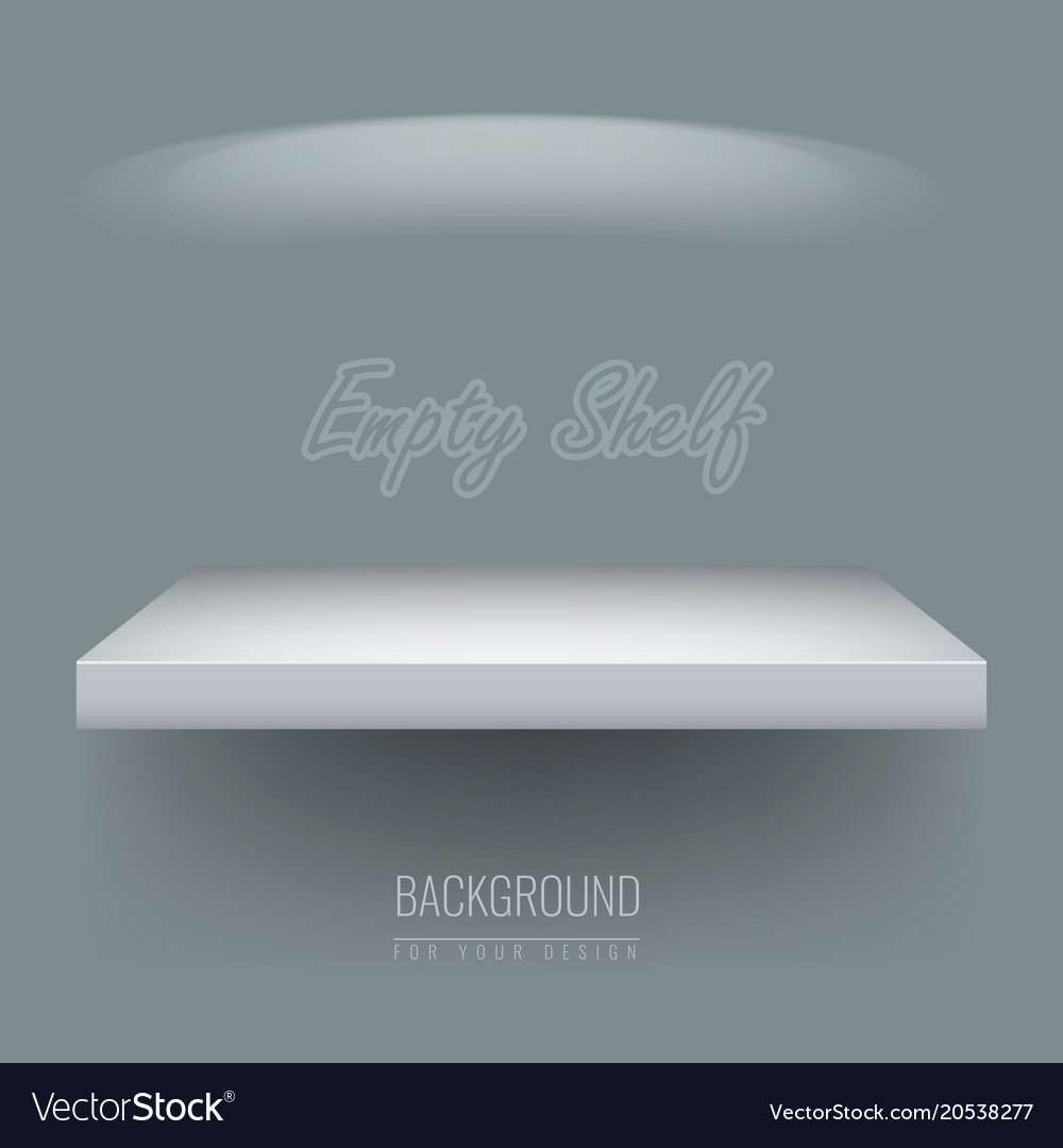 Realistic empty shelf for exhibit your objects
