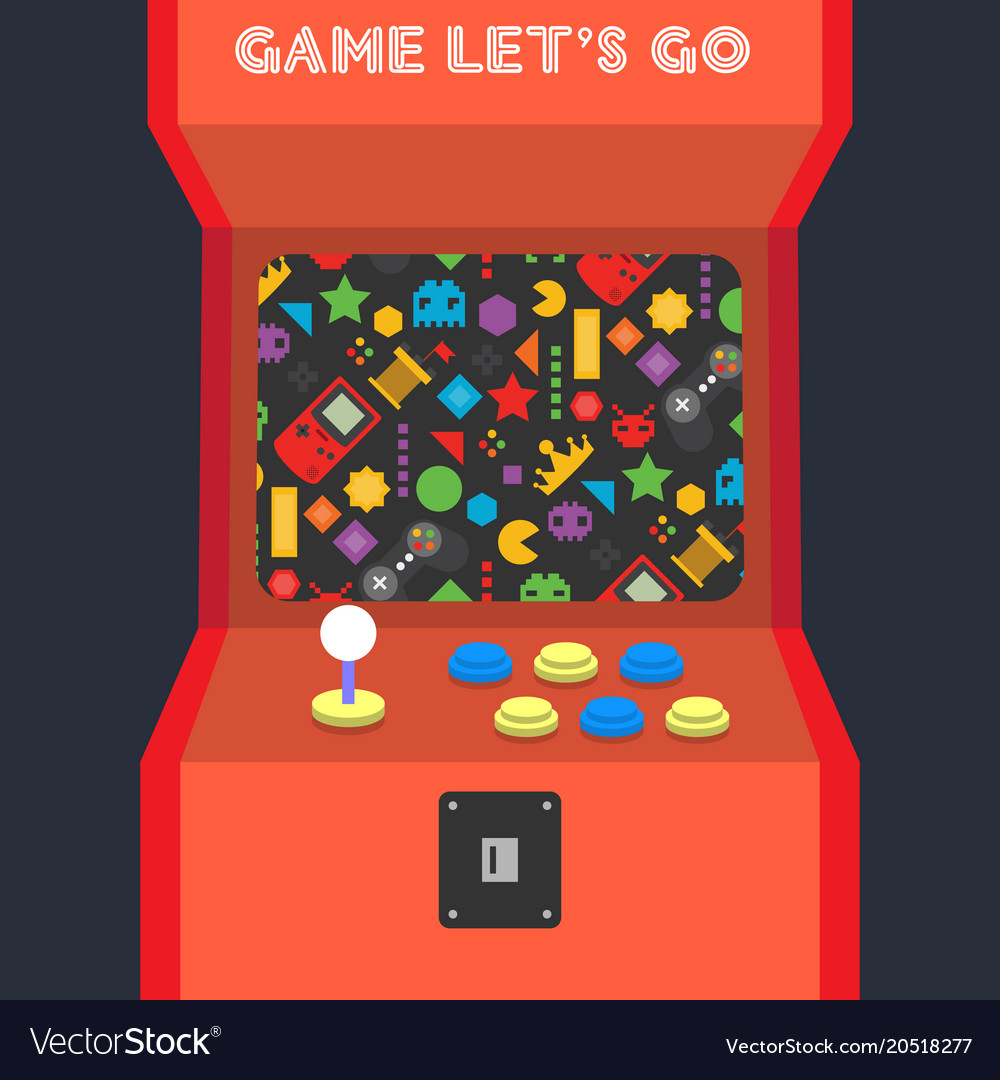 Retro Arcade Game Machine Background