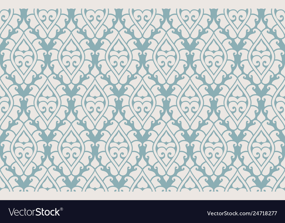 Seamless damask pattern rich ornament old