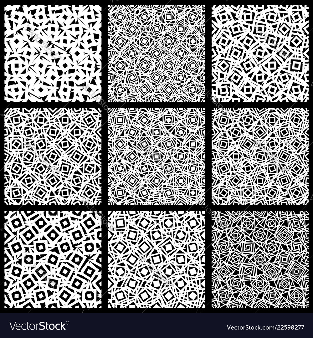 Set of 9 pattern with random irregular shapes