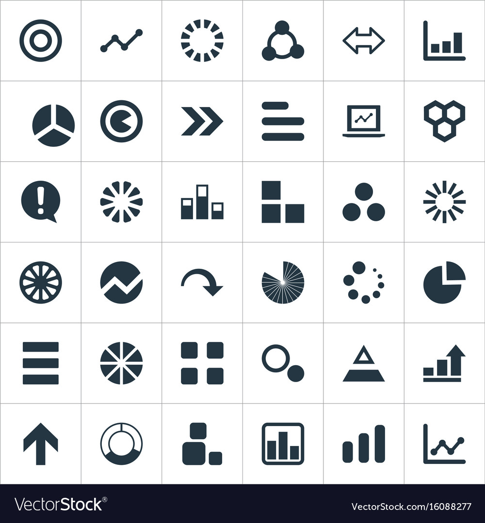 Set of simple chart icons