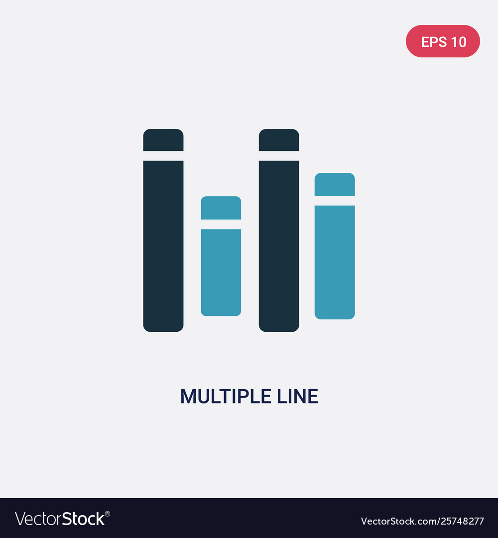 Two color multiple line icon from shapes concept Vector Image Two color multiple line icon from shapes concept